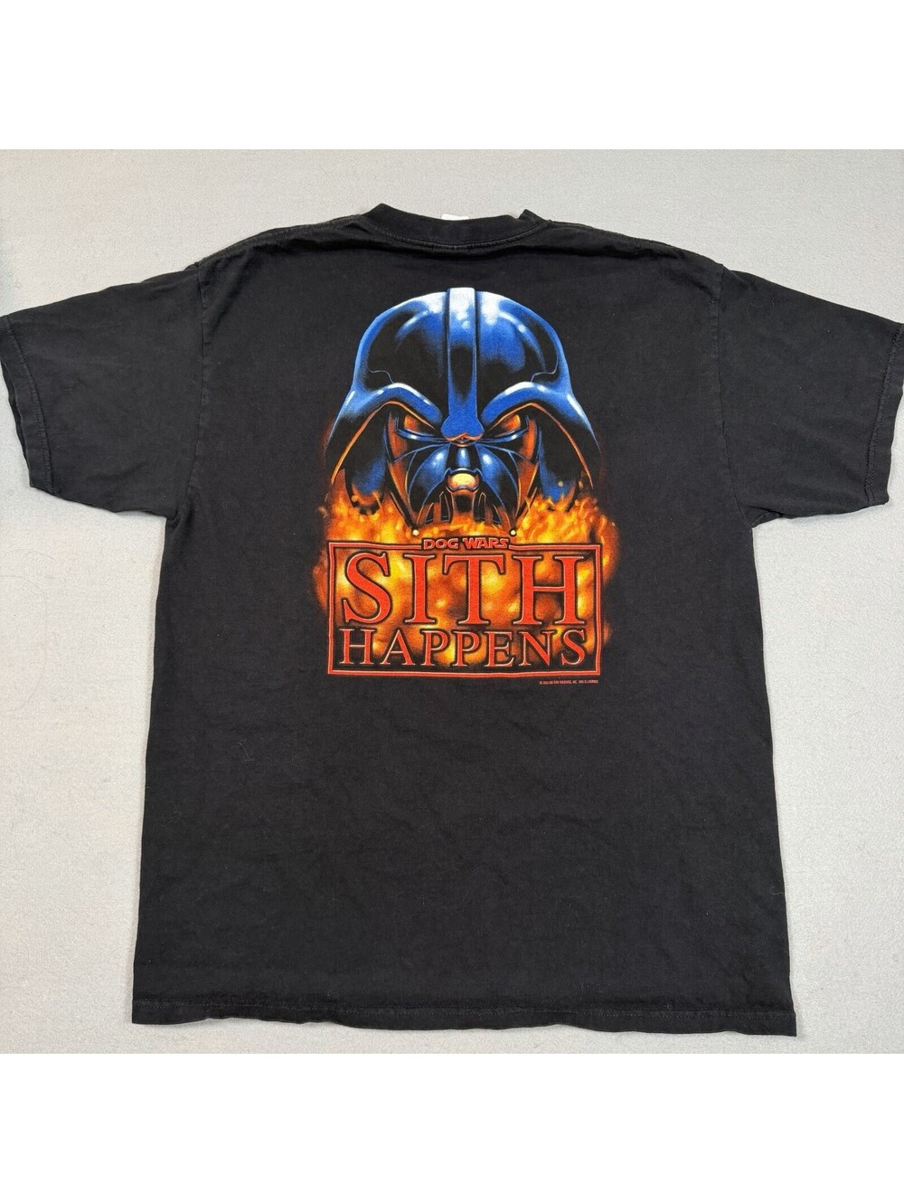 Vintage Big Dogs Dog Wars Sith Happens 2005 Tee Black Shirt Short Sleeve Large